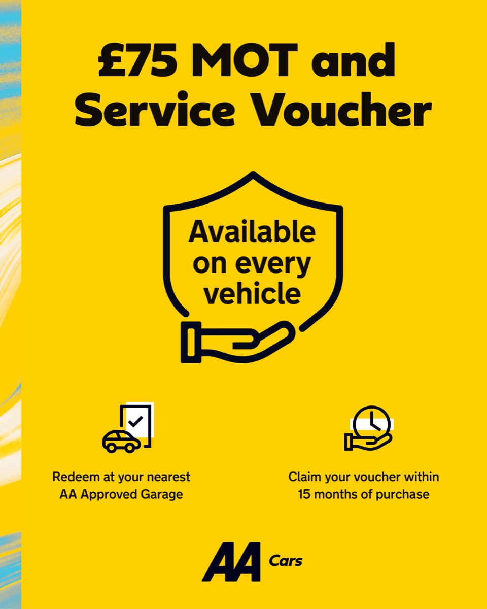 AA Cars 75 pound MOT and service voucher